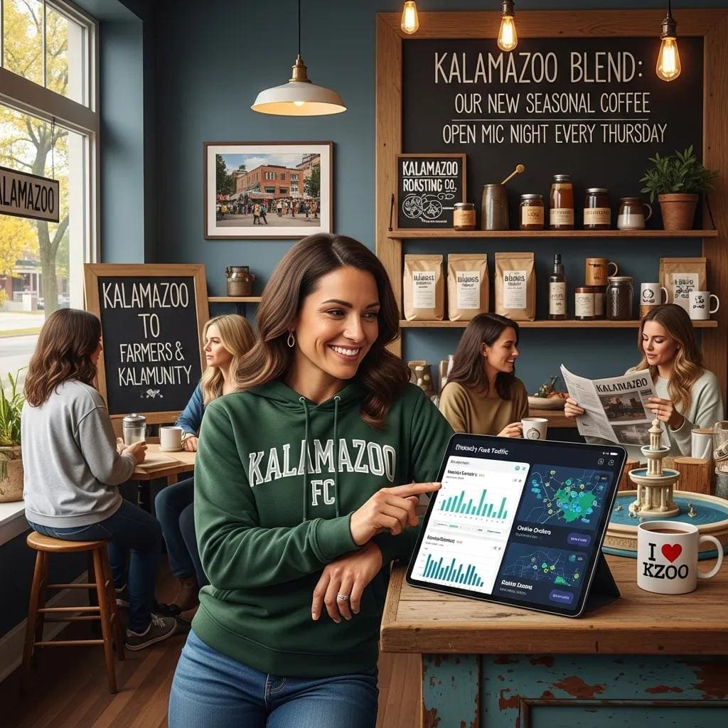 Business owner engaging with enterprise automation tools for local business advantages