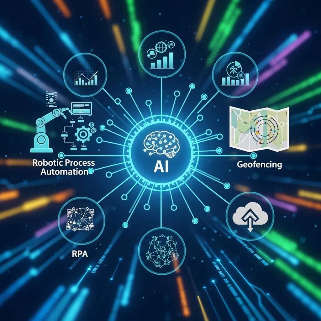 Illustration of automation technologies driving business growth