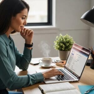 Local business owner in Saginaw working on SEO and web design strategies