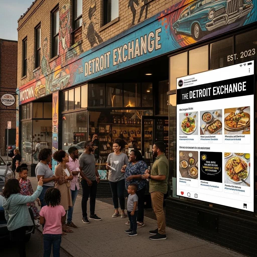 Local Detroit business engaging with community through social media