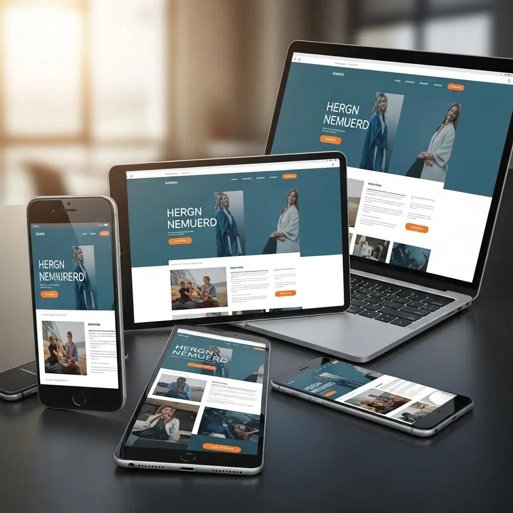 Multiple devices showcasing a responsive website design, illustrating its importance for businesses