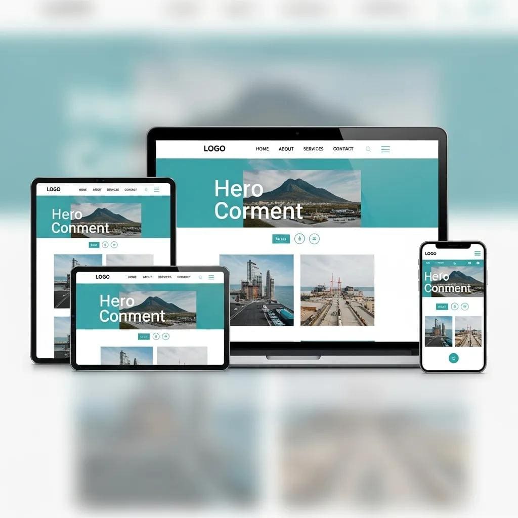 Responsive website displayed on various devices, showcasing design benefits