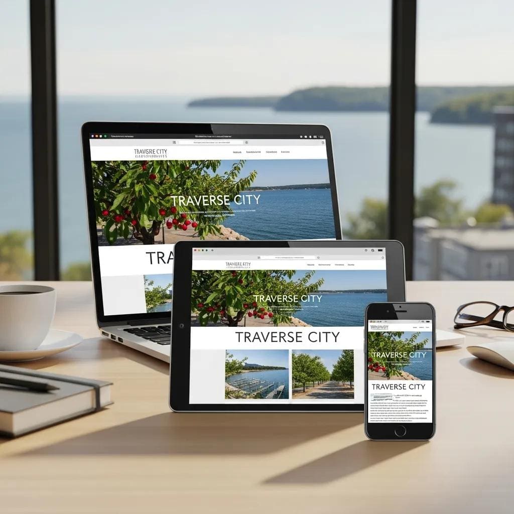 Responsive website displayed on various devices, showcasing the benefits of mobile-friendly design