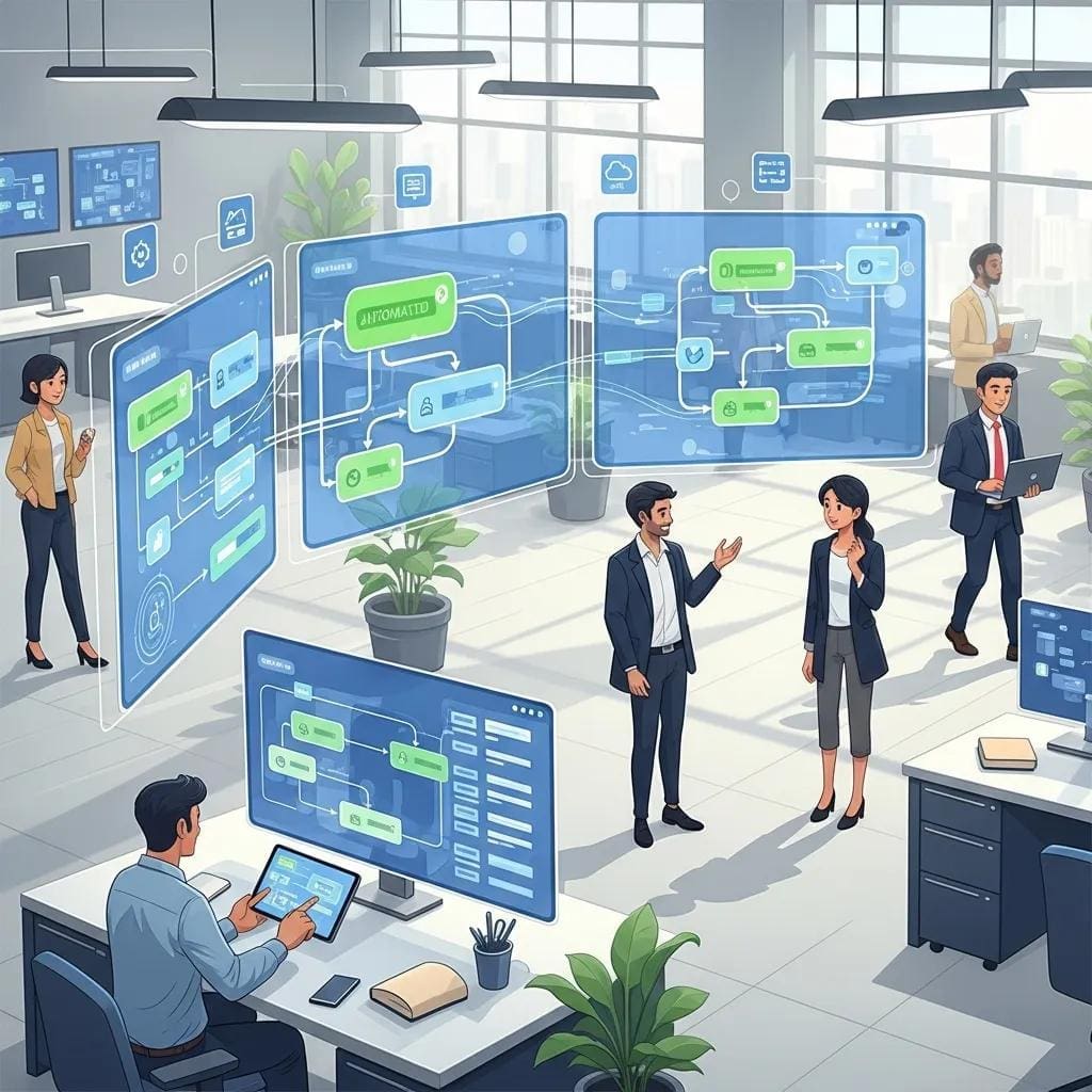 Streamlined workflow process illustrating operational efficiency through automation