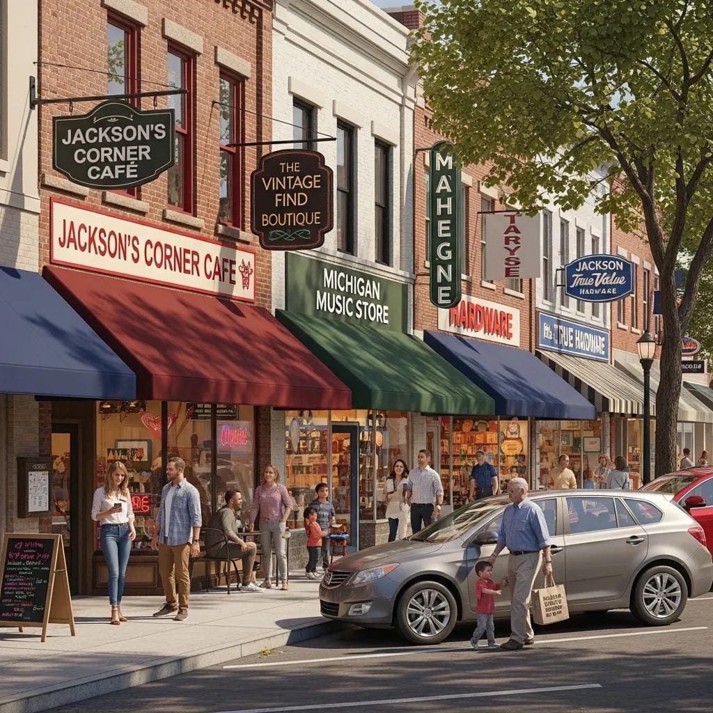 Vibrant local business scene in Jackson, Michigan highlighting the benefits of local SEO