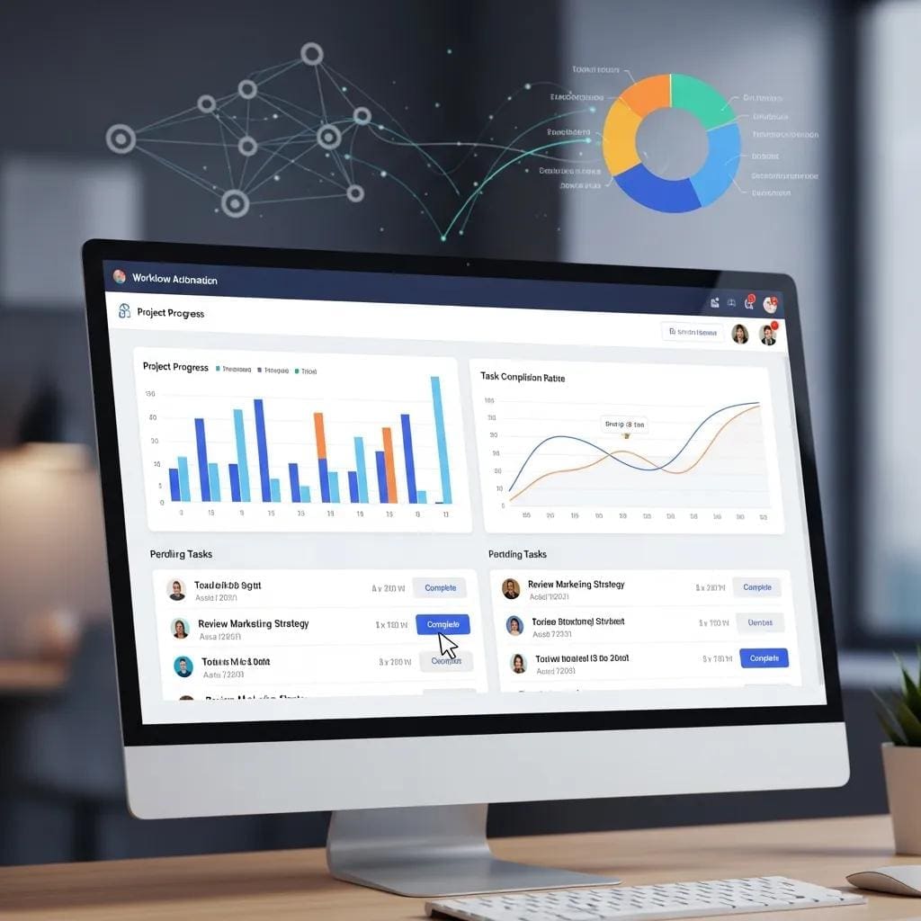 Visual representation of workflow automation tools enhancing business efficiency