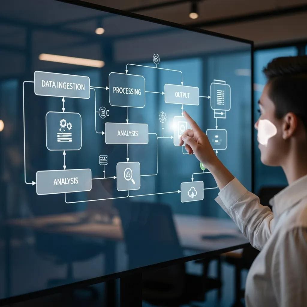 Workflow diagram illustrating process automation concepts