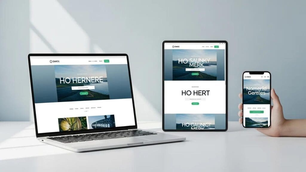 Multiple devices showcasing a responsive website design, highlighting adaptability and user experience